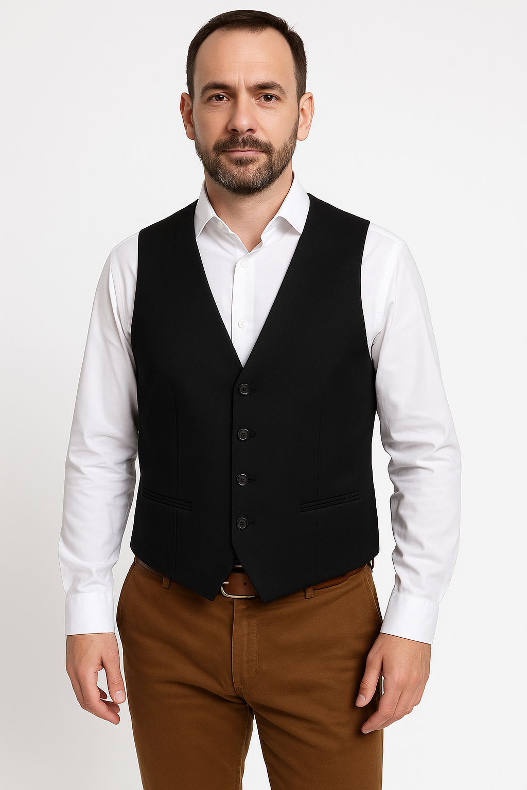 Γιλέκο Luciano Faketti SUET in fashion μαύρο