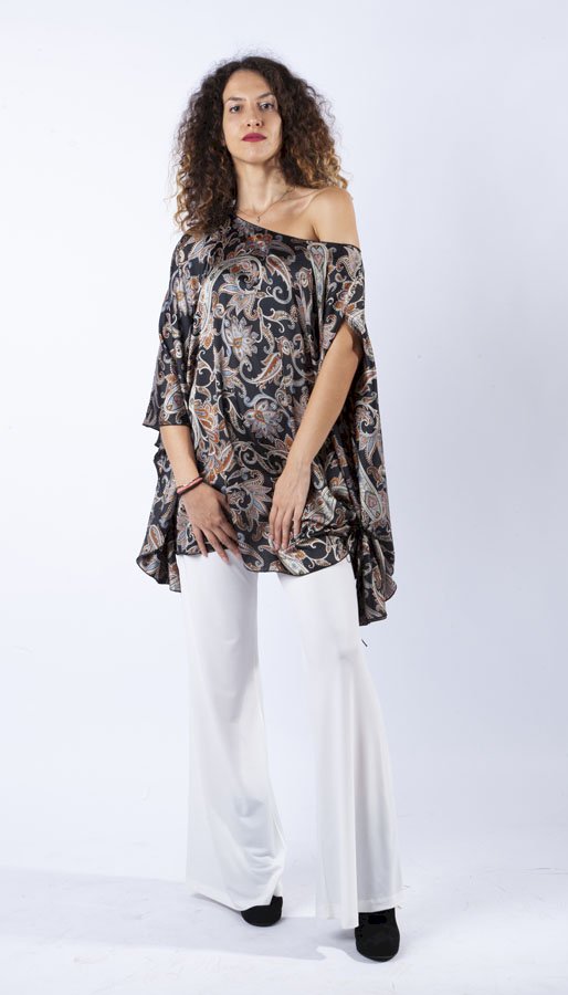 LISA tunic Digital printed satin -SOLD OUT