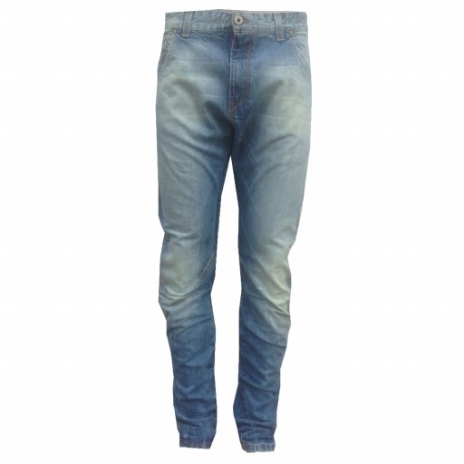 Παντελόνι τζίν jean με αμμοβολή και φθορές τοπικές Twister μπλε
