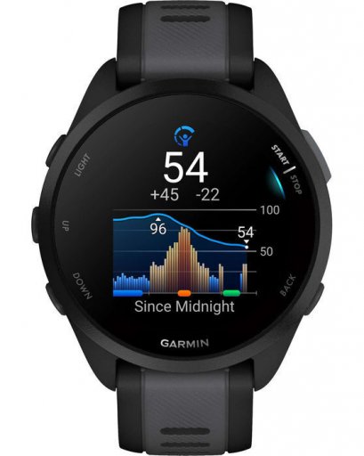 Garmin Forerunner 165 43mm Smartwatch (Black/Slate Gray)