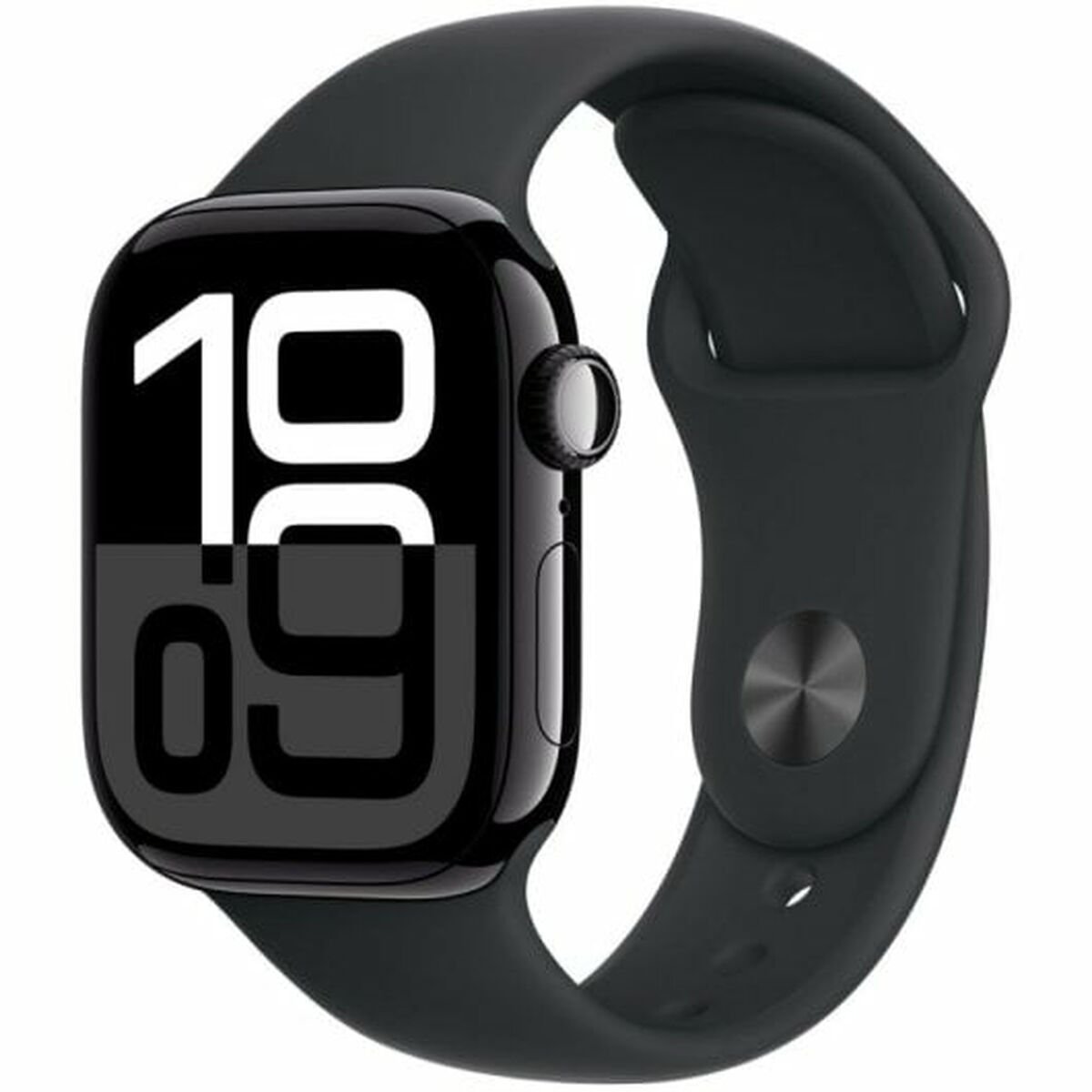 Apple Watch Series 10 Aluminium 42mm (Jet Black με Black Sport Band (S/M))