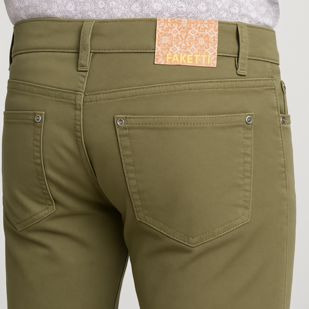 Παντελόνι Πεντάτσεπο βαμβάκι 100% χακί 