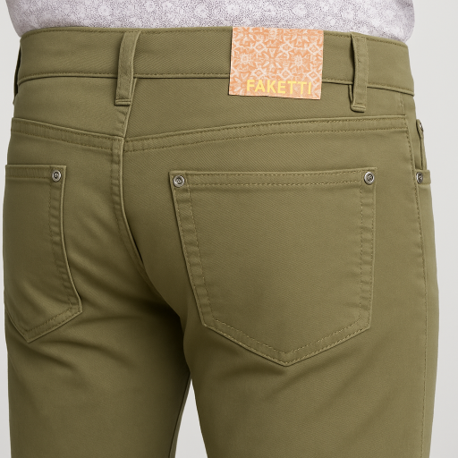 Παντελόνι Πεντάτσεπο βαμβάκι 100% χακί 