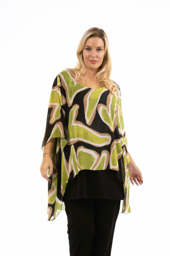 Mπλούζα/Τουνίκ εμπριμέ άνιση
