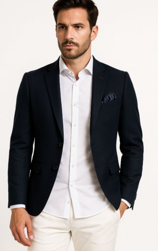  Σακάκι fashion Τερυλέν 85%-Ραιγιόν 15% μπλε 