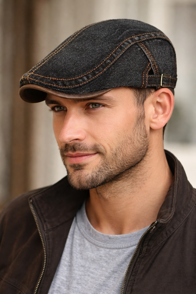 Τραγιάσκα τζιν μαυρο χρώμα για άντρες και γυναίκες 