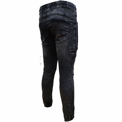 Παντελόνι jean τζιν με ποδομανσετα slim line Βαμβάκι 58% - Polyester 39% - Elastans 3% λαστιχένια ζώνη για καλύτερη άνεση μαυρο