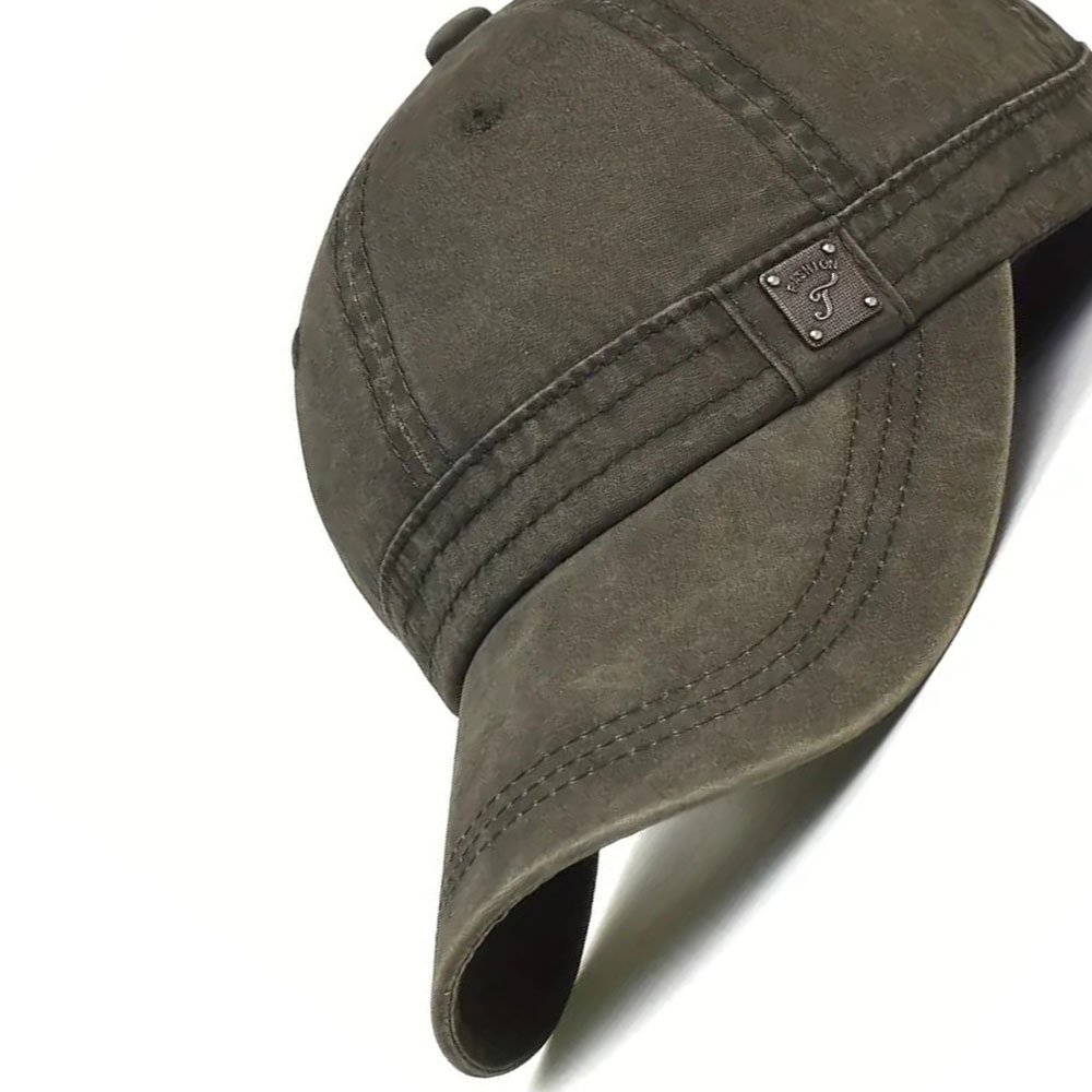 Καπέλο για Άνδρες και Γυναίκες, Casual Vintage Dad Hat, Ρυθμιζόμενο Στυλ Οδηγού Φορτηγού, Διακριτικό Εξωτερικό Φόρεμα λαδί