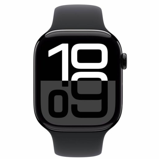 Apple Watch Series 10 Aluminium 42mm (Jet Black με Black Sport Band (S/M))