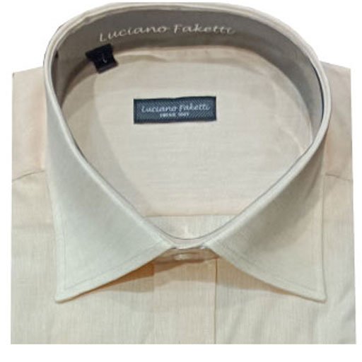 Πουκαμισο cotton-linen Luciano Faketti μπεζ