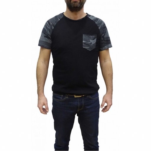 Μπλούζα με λαιμόκοψη 
Σύνθεση :100% βαμβάκι
Χρώμα: Μαύρο και παραλλαγής
