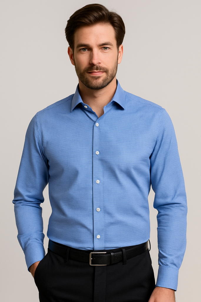 Πουκάμισο Ανδρικο fashion Σιέλ
