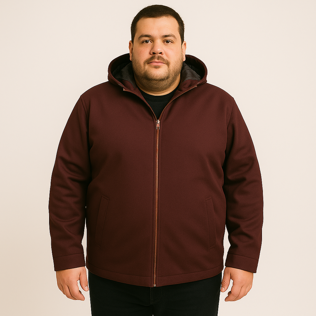 Μπουφάν Blue Lake in fashion king size  Μπορντό