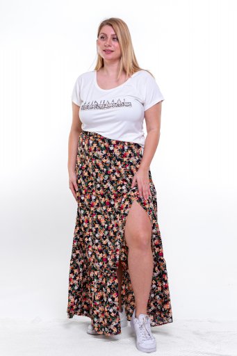 ΦΟΥΣΤΑ ΦΑΚΕΛΟΣ FLORAL ΜΑΥΡΗ ΜΕ ΒΟΛΑΝ