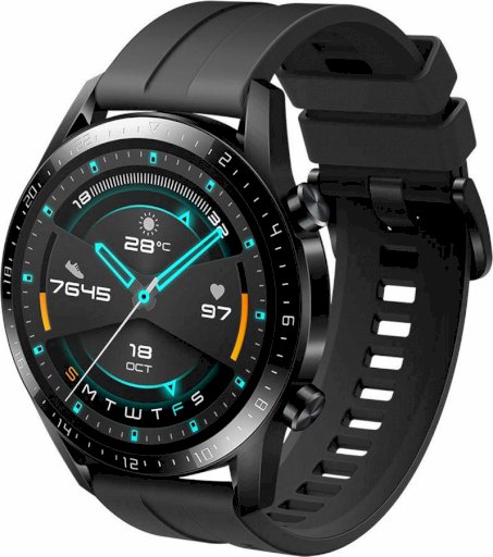 Huawei Watch GT 2 46mm Sport Edition Fluoroelastomer Strap Matte Black Smartwatch(LTN-B19)