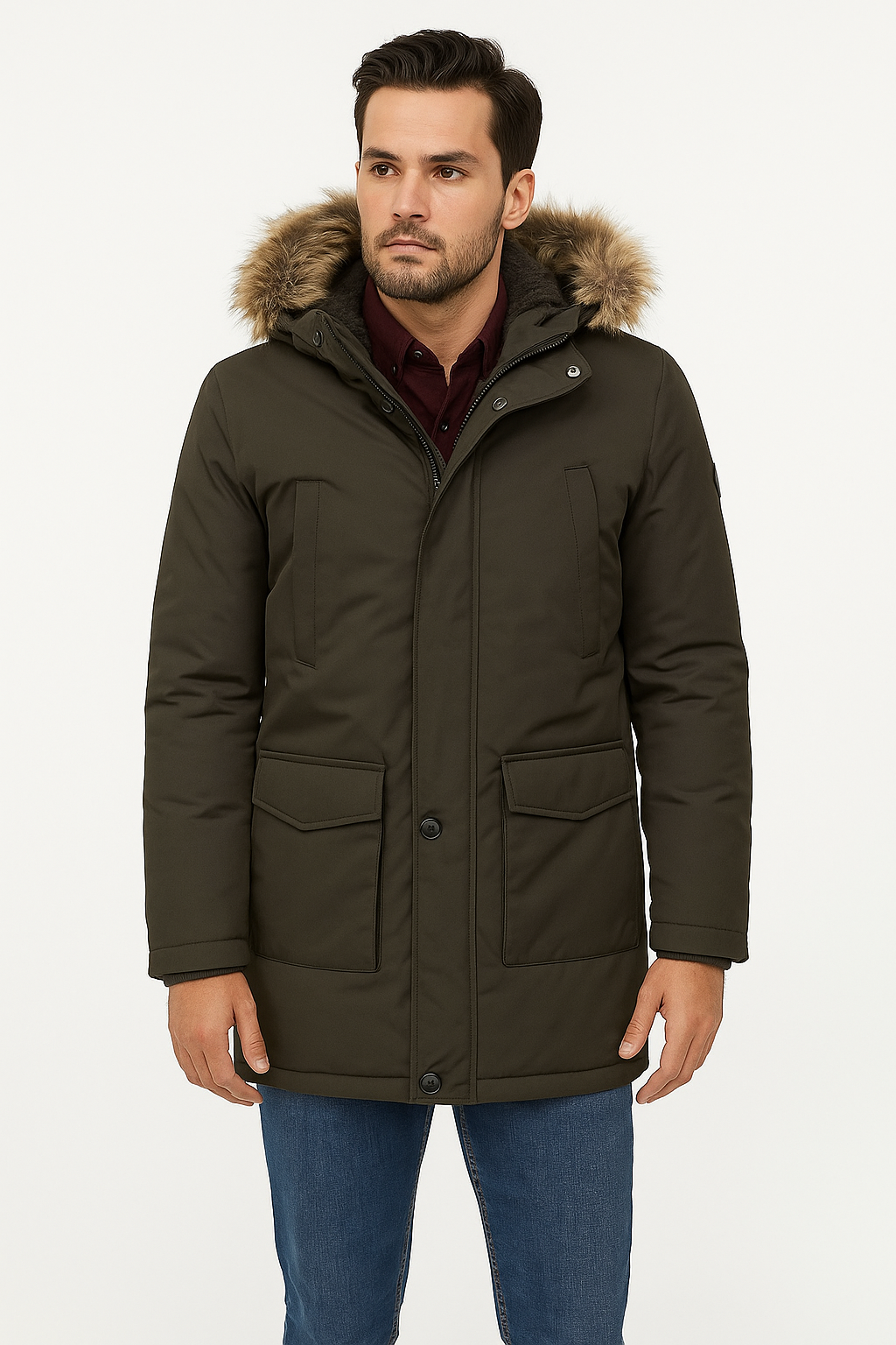 Μπουφάν JACKET unisex in fashion καφέ