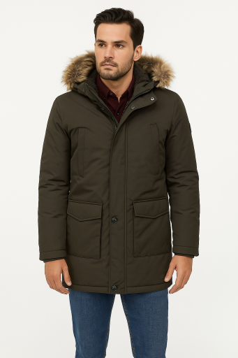 Μπουφάν JACKET unisex in fashion καφέ