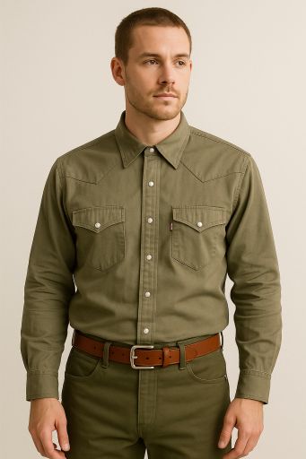 Παντελόνι chinos in fashion cotton100% λαδί 