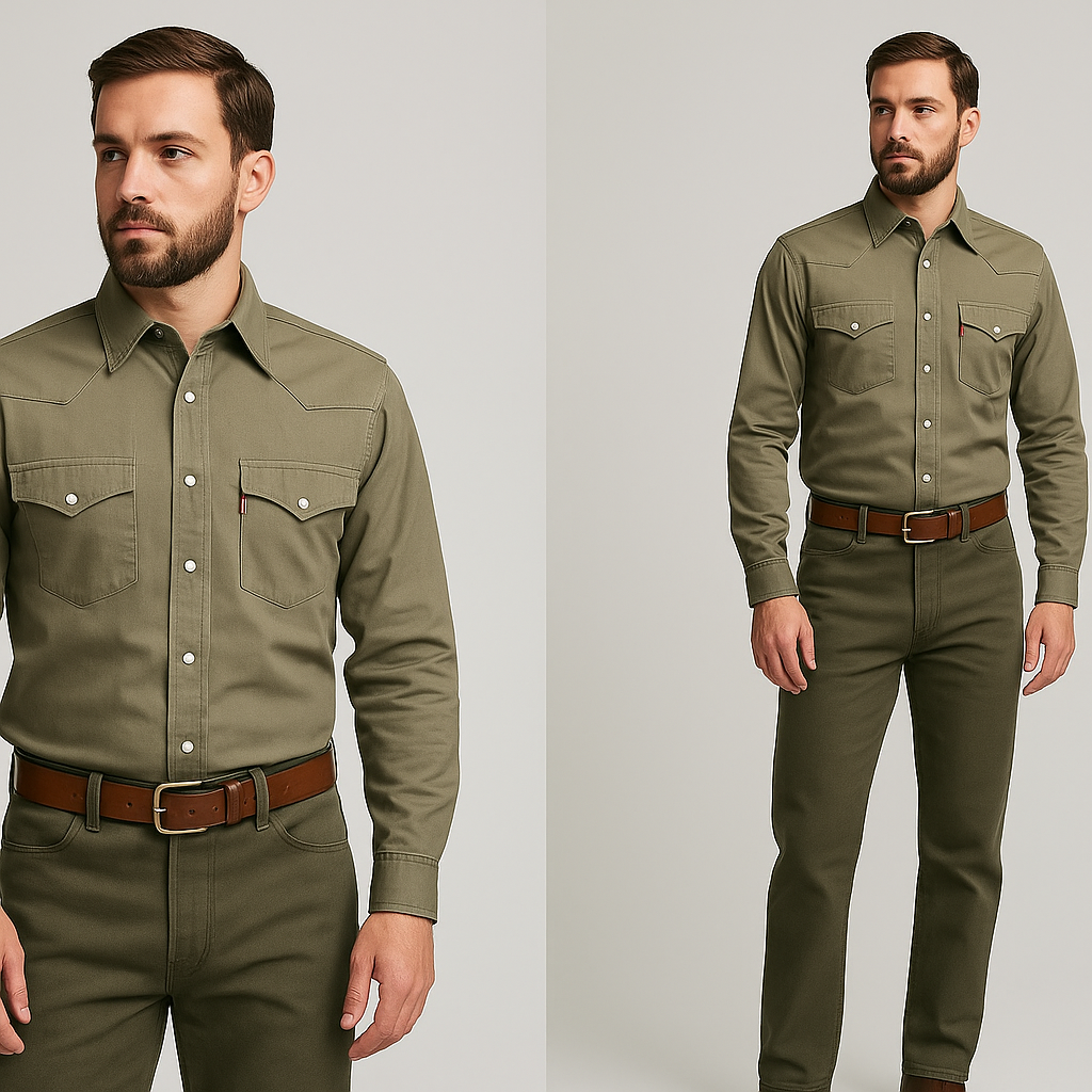 Παντελόνι chinos in fashion cotton100% λαδί 