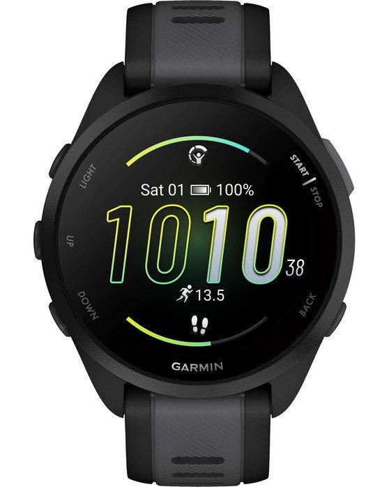 Garmin Forerunner 165 43mm Smartwatch (Black/Slate Gray)