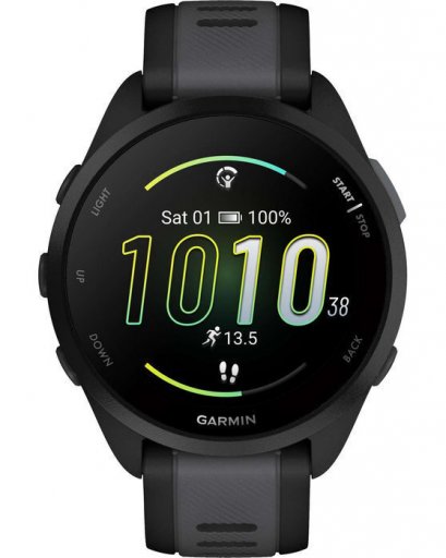 Garmin Forerunner 165 43mm Smartwatch (Black/Slate Gray)