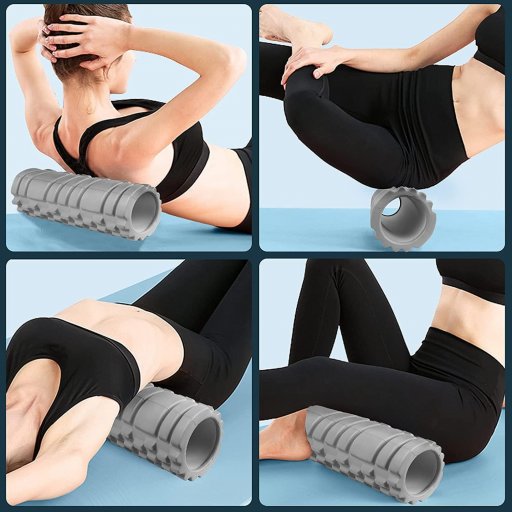 Hollow Foam Roller 10 x 30cm Κύλινδρος μασάζ Γκρι