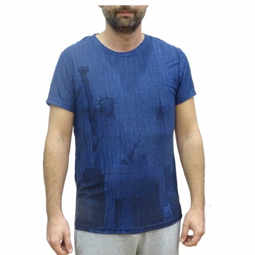 Μπλουζάκι  T-shirts  in fashion
Σύνθεση: cotton 75%-pol25% σε χρώμα μπλε