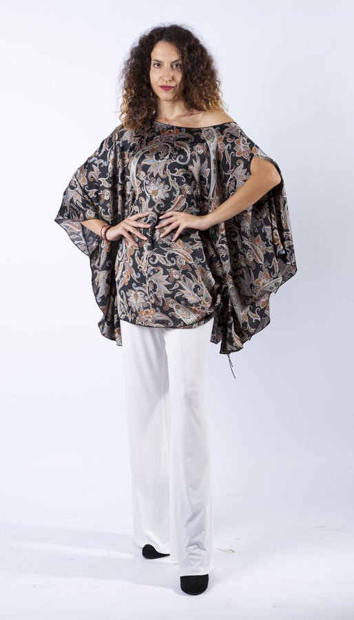 LISA tunic Digital printed satin -SOLD OUT