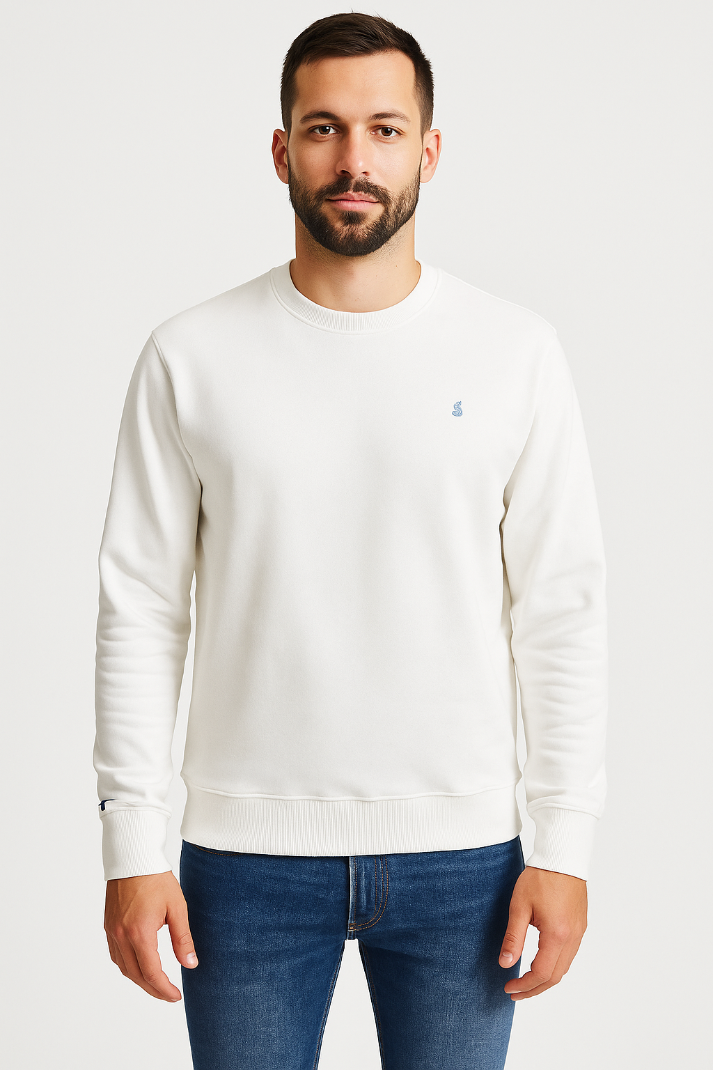 Μπλούζα φούτερ cotton explorer Λεύκο