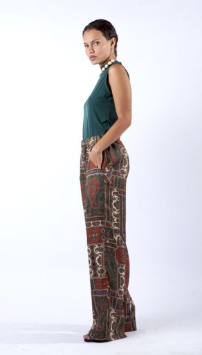 MOI.RO Pant Digital printed silky touched Satin