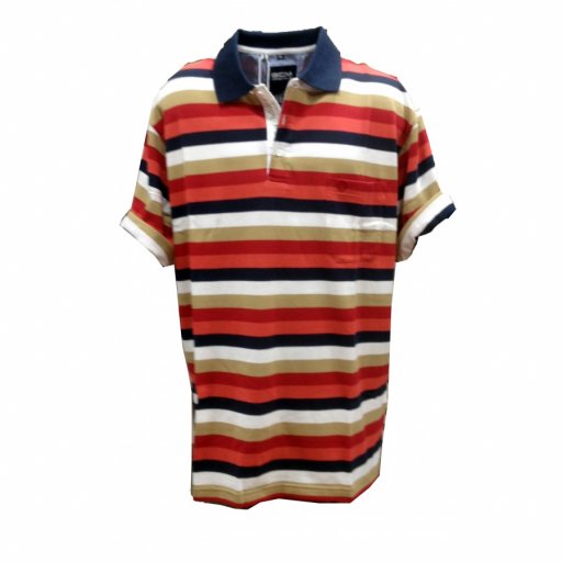 Μπλουζάκι POLO PIQUE με Κέντημα 100% Βαμβακερή σε χρώμα κόκκινο- μαύρο 