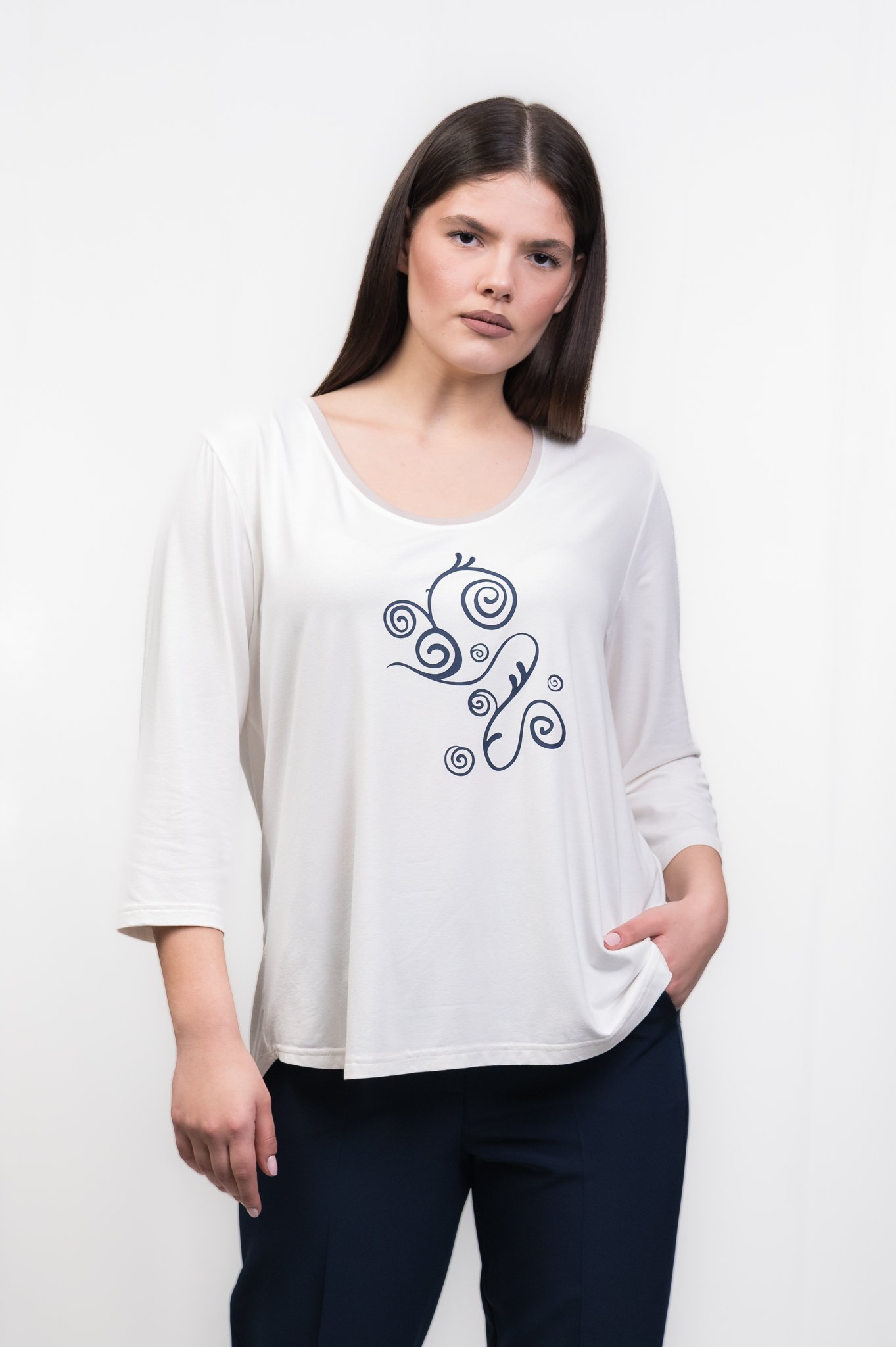 ΜΠΛΟΥΖΑ VISCOZE 3/4 ΜΑΝΙΚΙ