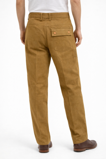 Παντελόνι Πλάγια τσέπη ανδρικο μουσταρδί FAKETTI