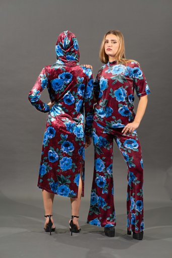 VELVET SHAPHIRE DRESS 